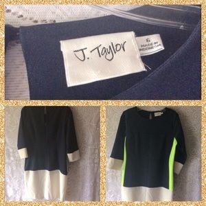 J. Taylor COLORFUL Block dress